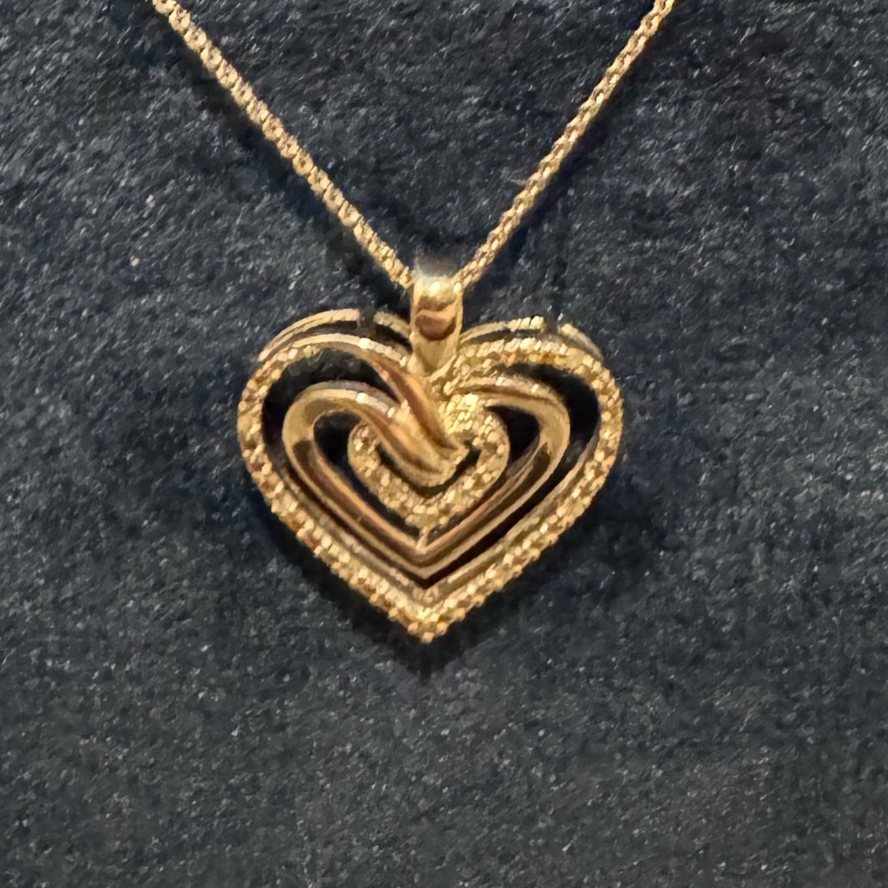 Bridge Diamond Triple Heart 18" Pendant Necklace - Picture 6 of 10